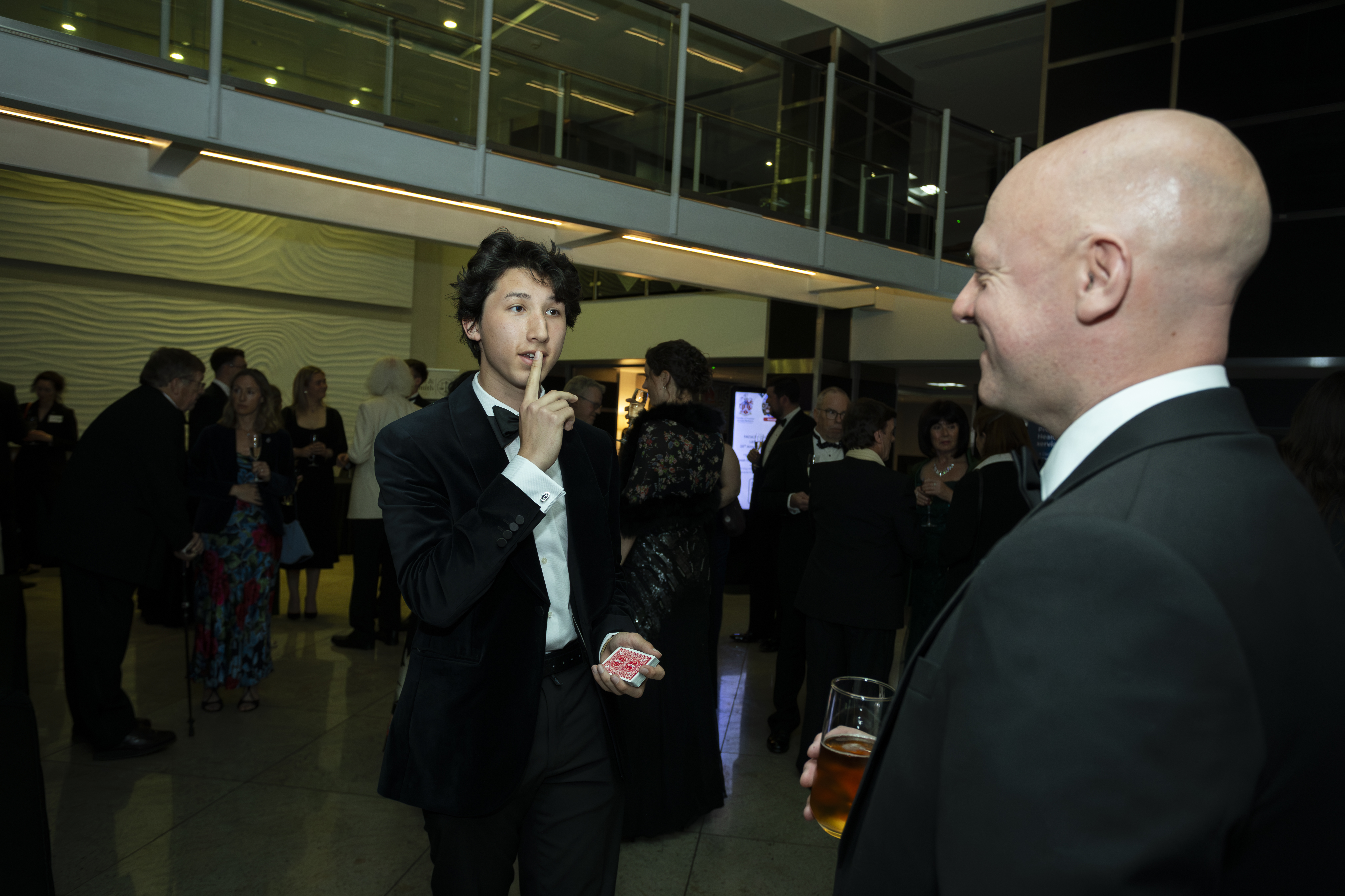 Noah performing an intimate magic routine